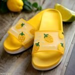 Women Slides Yellow Strawberry