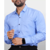 Ethnic Trendz Men's Solid Formal Shirts - Blue