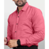 Ethnic Trendz Men's Solid Formal Shirts - Pink