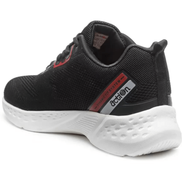 Action Athleo ATG-605 Men's Casual Running Shoes (Black & Red) - Image 5