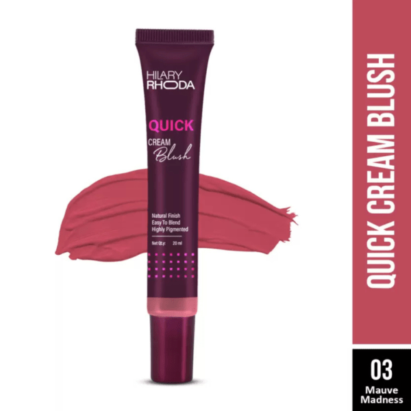 Hilary Rhoda Quick Blush | Highly Pigmented & Dewy Finish | Weightless & Easy to Apply (Mauve Madness)