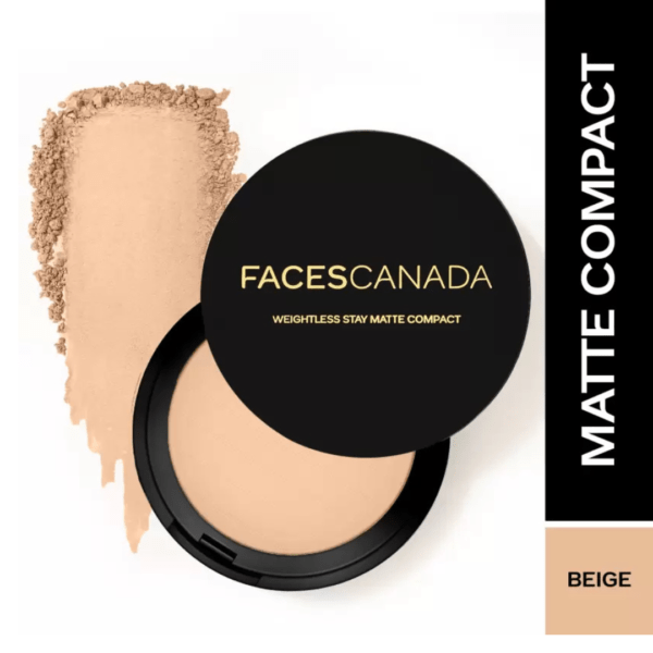 FACES CANADA Weightless Stay Matte  Powder | Oil Control Compact (Beige)