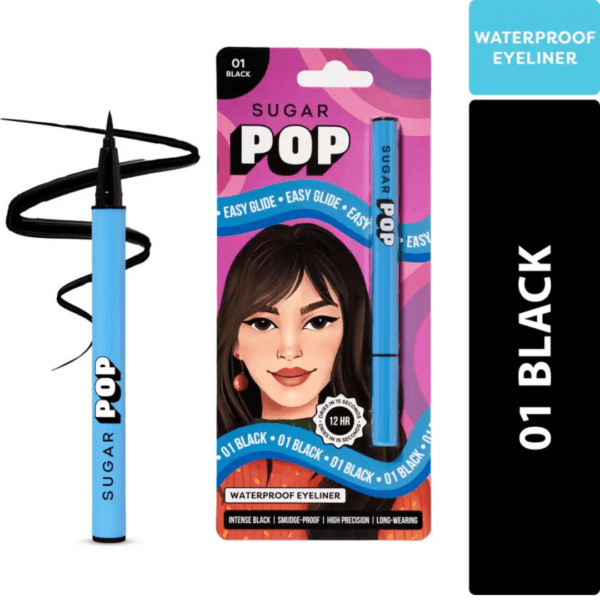 SUGAR POP Water proof Eyeliner | Sweat proof | Water proof | Stays up to 12 hrs. (Black)
