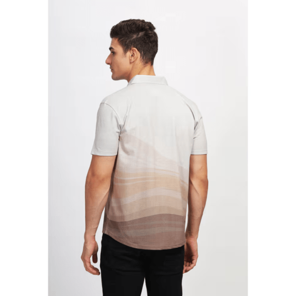 Bullmer Men Regular Fit Printed Spread Collar Casual Shirt - Image 4