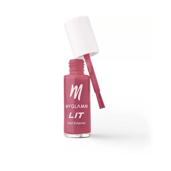 MyGlamm LIT Nail Enamel (Onion Pink Shade) - Image 2