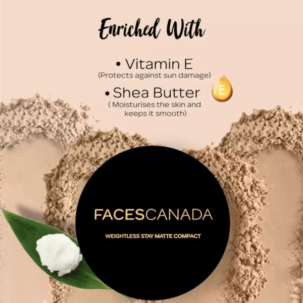 FACES CANADA Weightless Stay Matte  Powder | Oil Control Compact (Beige) - Image 3