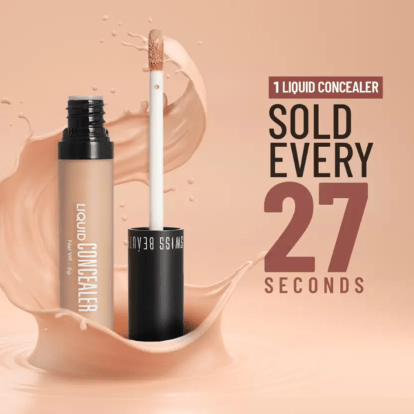 SWISS BEAUTY Liquid Light Weight Full Coverage with Matte Finish Concealer (Sand Sable) - Image 2