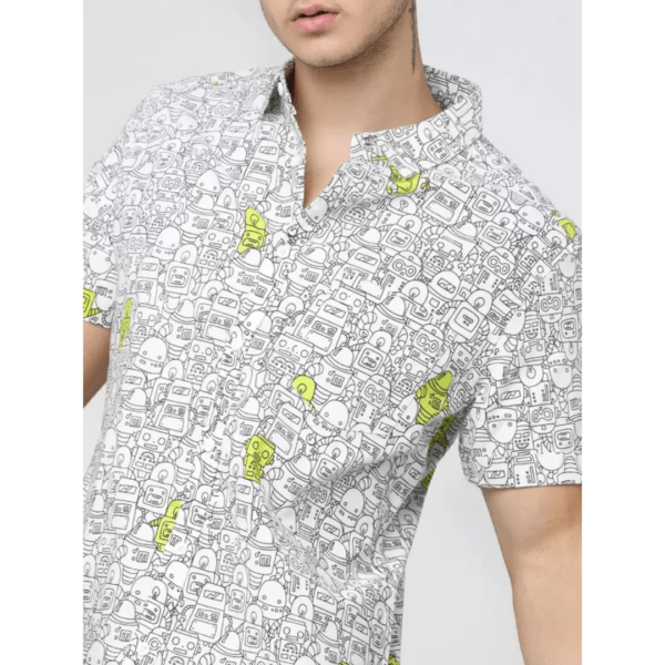 Ketch Men's Slim Fit Graphics Printed Casual Shirt - Image 4