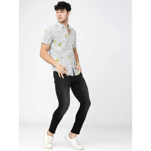 Ketch Men's Slim Fit Graphics Printed Casual Shirt