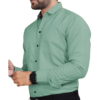 Men's Regular fit Solid Formal Shirt - Green