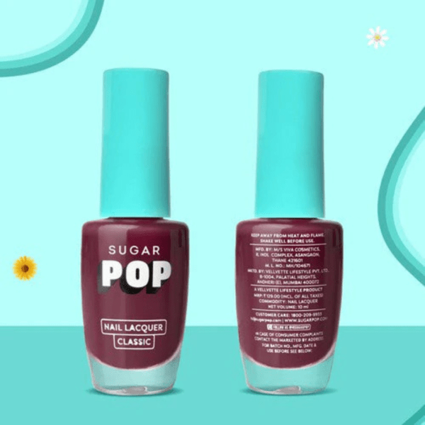 SUGAR POP Nail Lacquer - 22 Burgundy Bloom - Image 4