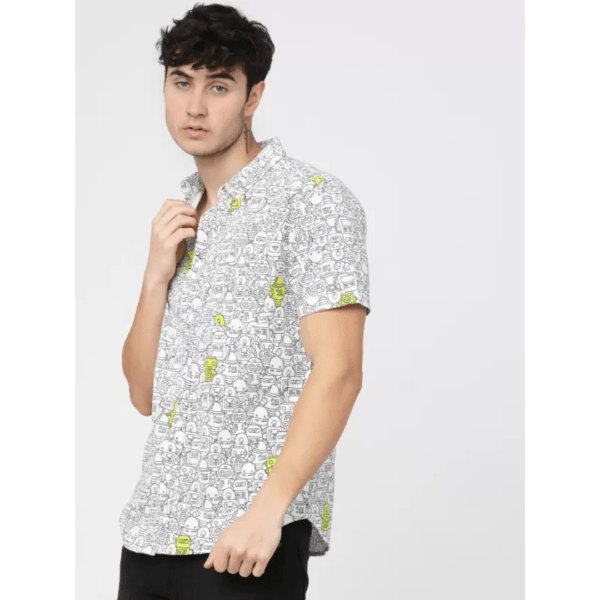 Ketch Men's Slim Fit Graphics Printed Casual Shirt - Image 3