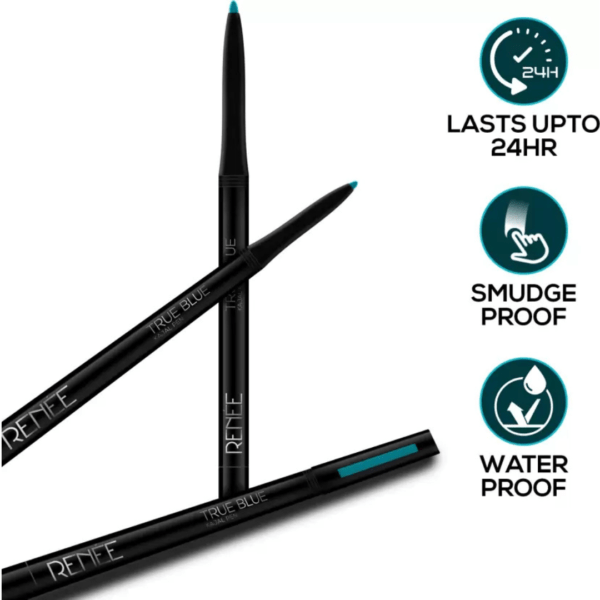RENEE True Blue Kajal Pen with Sharpener | Long Lasting Matte Finish Kohl Pencil (Bold Green) - Image 5