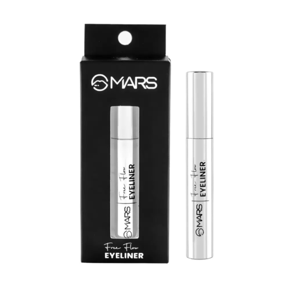 MARS  Free Flow Long Lasting Smudge Proof Eyeliner (Jet Black) - Image 4