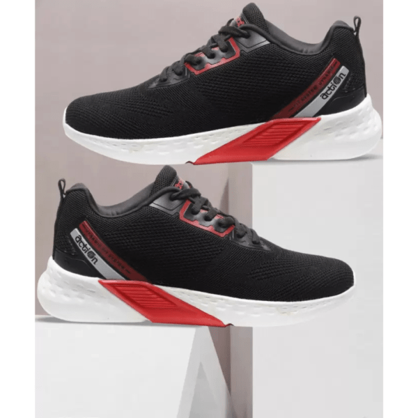 Action Athleo ATG-605 Men's Casual Running Shoes (Black & Red)