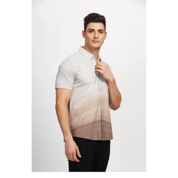 Bullmer Men Regular Fit Printed Spread Collar Casual Shirt - Image 2