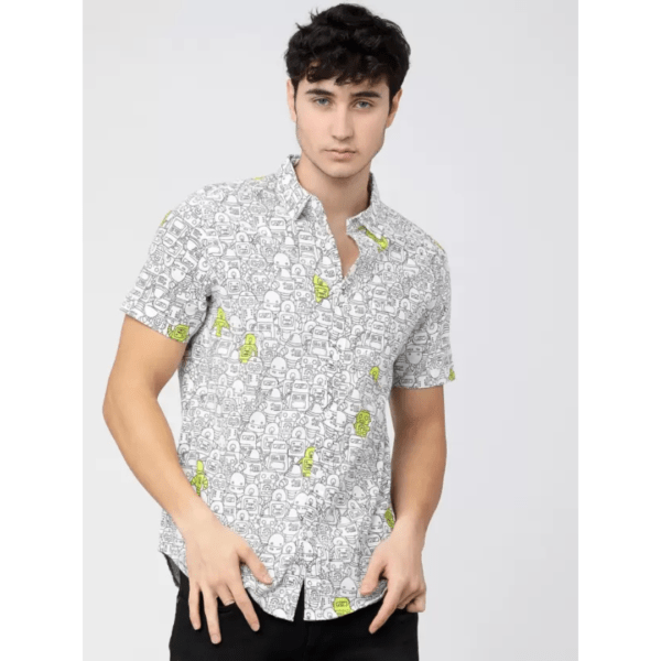 Ketch Men's Slim Fit Graphics Printed Casual Shirt - Image 5