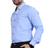 Men's Regular fit Solid Formal Shirt - Blue