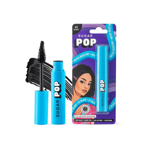 SUGAR POP Volumizing Mascara Black | Clump Free | Volumizes | Lengthens | Smudge proof (Black)