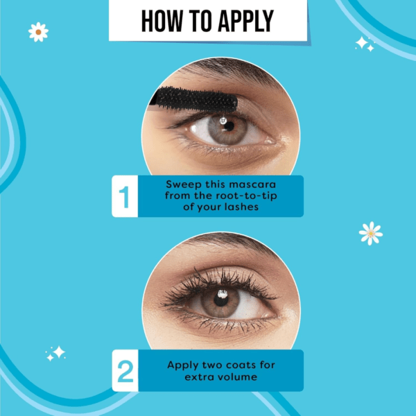 SUGAR POP Volumizing Mascara Black | Clump Free | Volumizes | Lengthens | Smudge proof (Black) - Image 4