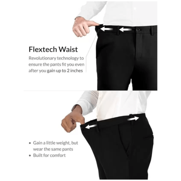 Pesado  Men's Black Formal Trouser Pant - Image 5