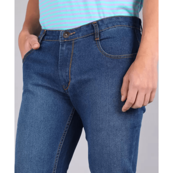 Inspire Slim Fit Dark Blue Jeans - Image 2