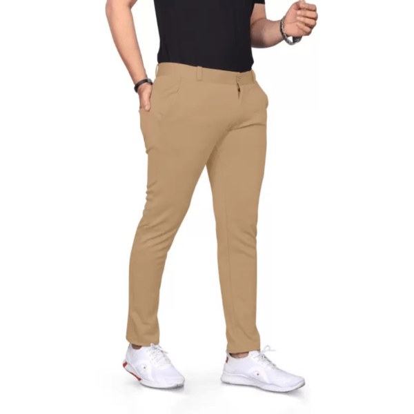 Lycra Blend Slim Fit Trousere for Men