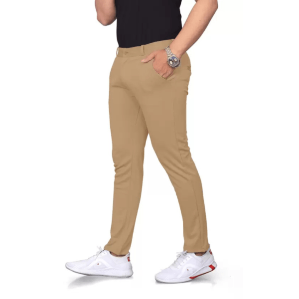 Lycra Blend Slim Fit Trousere for Men - Image 2