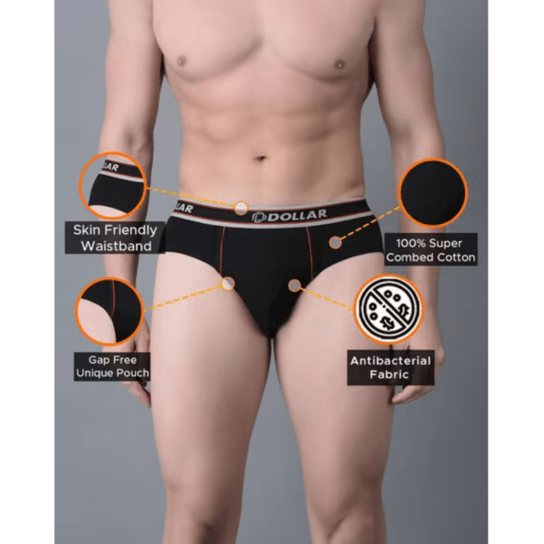 Dollar Bigboss Pack of 2 Anti-Microbial Super Combed Cotton Men's Brief - Image 3