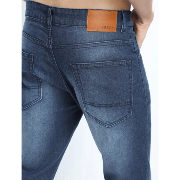 KETCH Men's Blue Tapered Fit Clean Look Jeans - Image 5