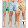 Pack of 3 Printed Cotton Boxers for Men - 3