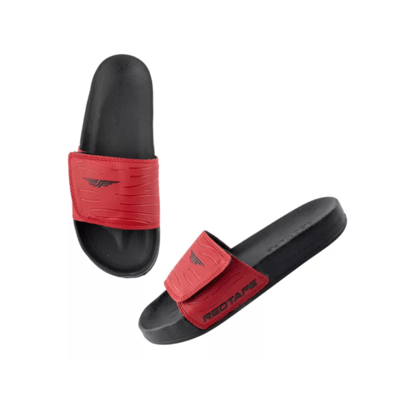 Red Tape Men's Red & Black Slides - Image 2