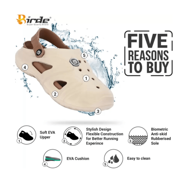 Birde Clogs for Men (Beige) - Image 8