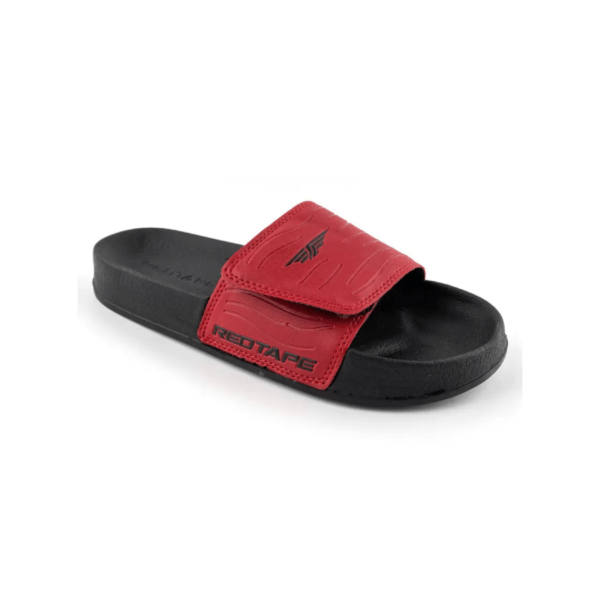 Red Tape Men's Red & Black Slides - Image 5
