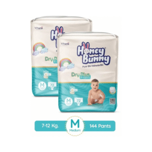 HONEY BUNNY Baby Diaper Pants Super Soft Dry Plus 12 Hour Protection - Medium  (144 Pants)