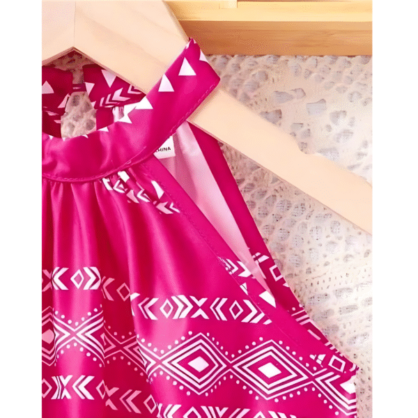 Summer Cute Geometric Print  Camisole & Elastic Waist Pants - Image 2
