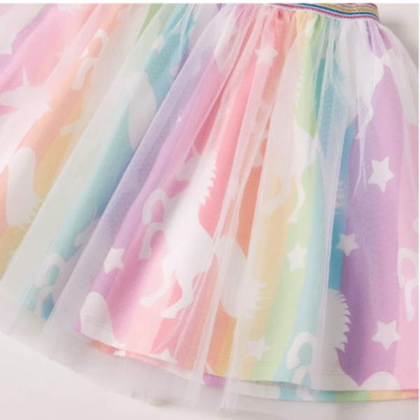 Baby Girls Unicorn Printed Top Skirt Set - Image 4
