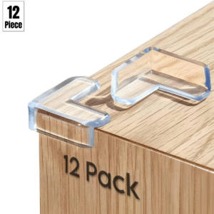 Silicon Corner Protector for Sharp Edges, Table Corners Edge Protector, Baby Proofing Edge & Corner Guards (Pack of 12)