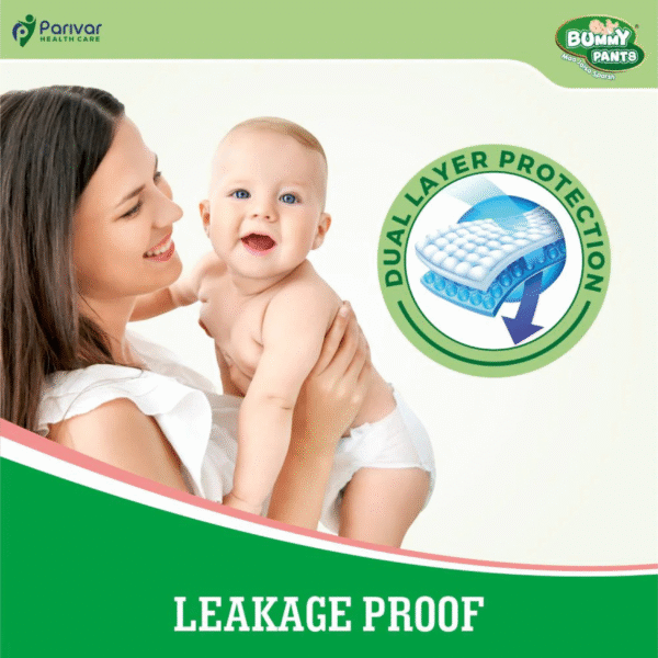 BUMMY PANTS New Born & XS Size Baby Diaper 5D Core, Anti-Rash Layer, 12 Hrs Protection,  (46 Pants) - Image 3