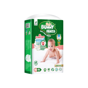 BUMMY PANTS New Born & XS Size Baby Diaper 5D Core, Anti-Rash Layer, 12 Hrs Protection,  (46 Pants)