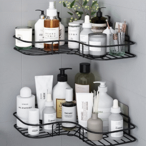 Metal Multipurpose Bathroom/Kitchen Corner Storage Organizer Wall Mounted Rack Shelf Shower Caddy